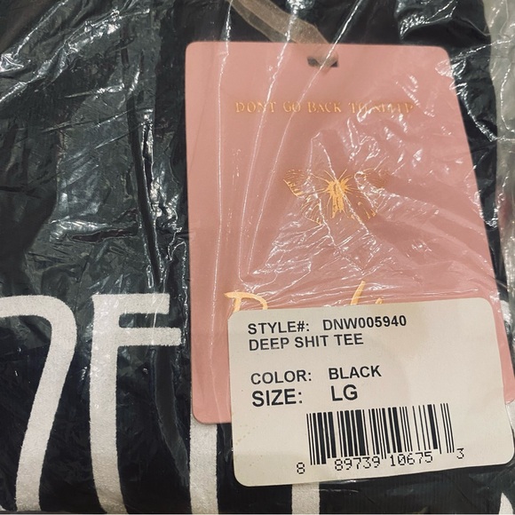 NWT REVOLVE Daydream Nation Deep Shit Tee Size in Black Cotton Size S, M or L - Picture 10 of 10
